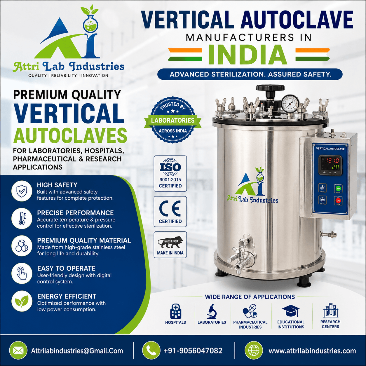 Vertical Autoclave Manufacturers in India