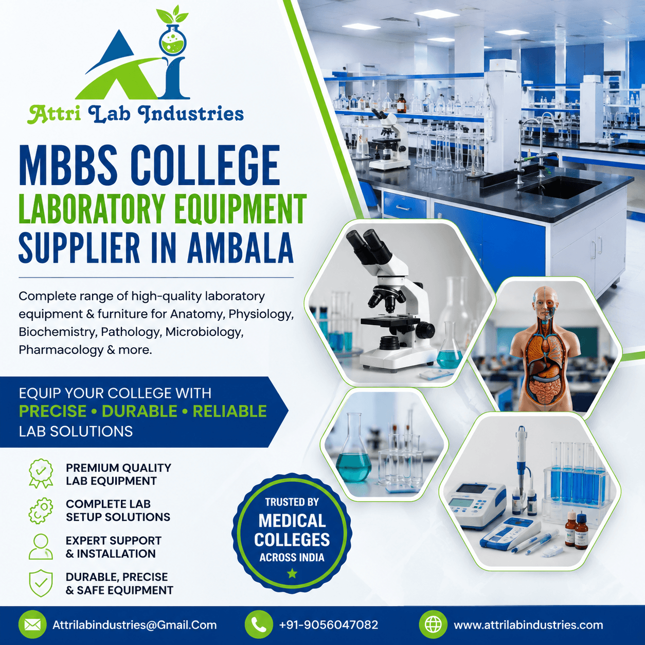 MBBS College Laboratory Equipment Supplier in Ambala
