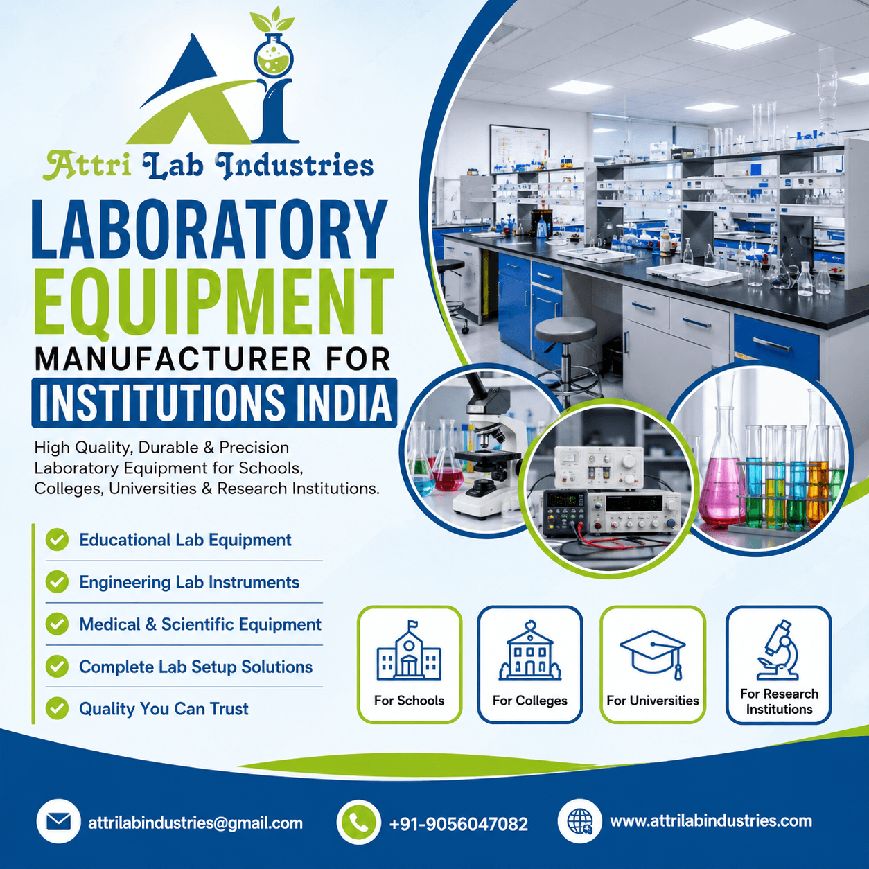 Laboratory Equipment Manufacturer for Institutions India